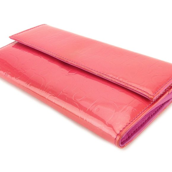 Dior long wallet Ultimate pink enamel leather Authentic - Picture 6 of 7